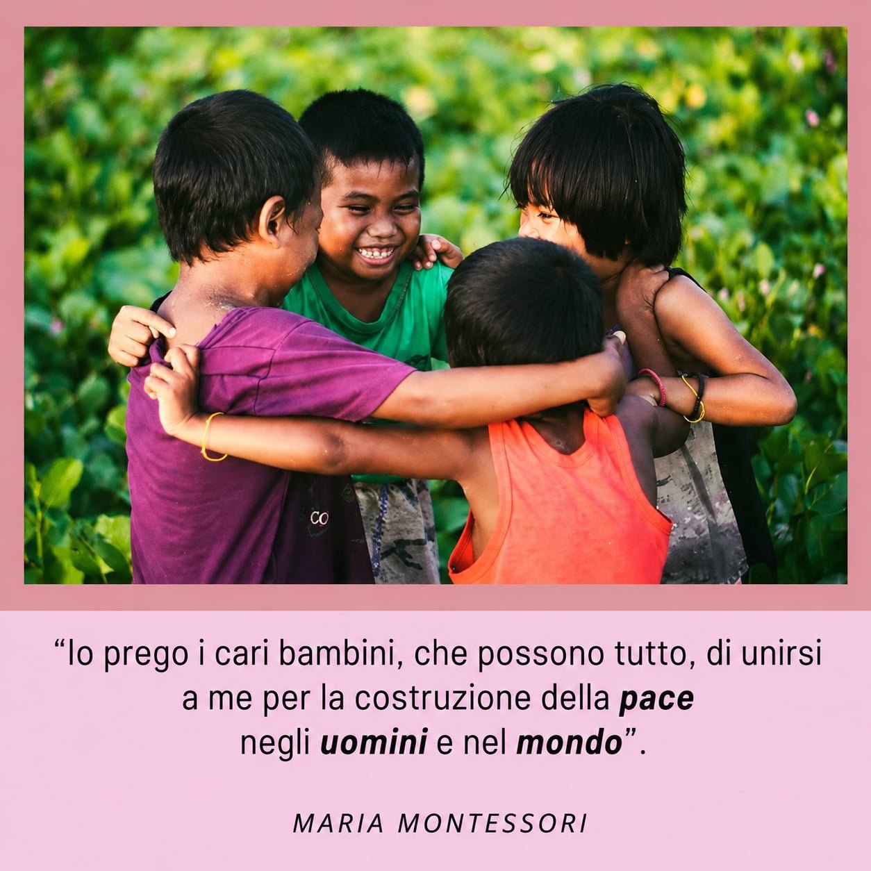 Maria Montessori. Educazione = Libertà, Rispetto, Pace.
