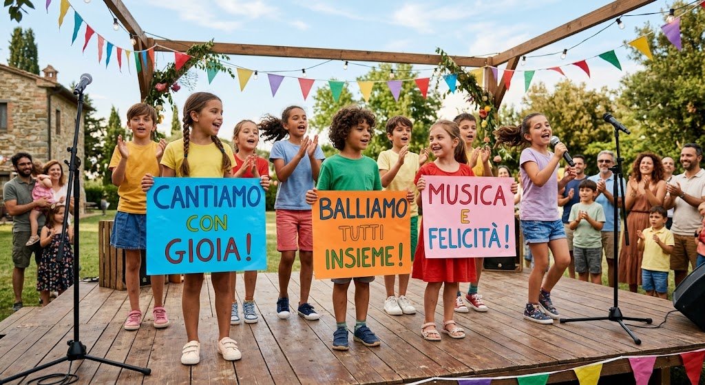 Musica per i bambini: gioco e divertimento, canzoni e ballo.