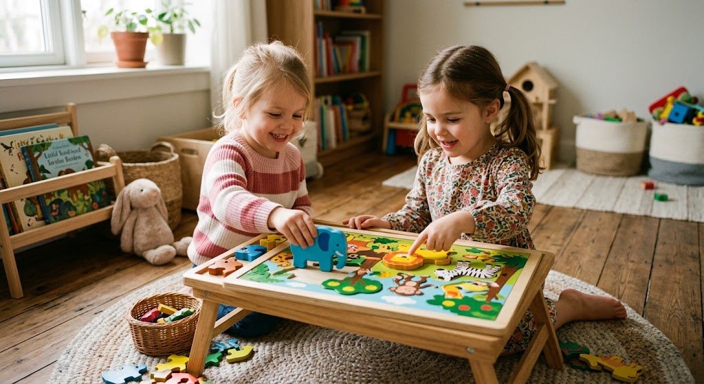 Giochi d'ingegno, da tavolo e di società per bambini.