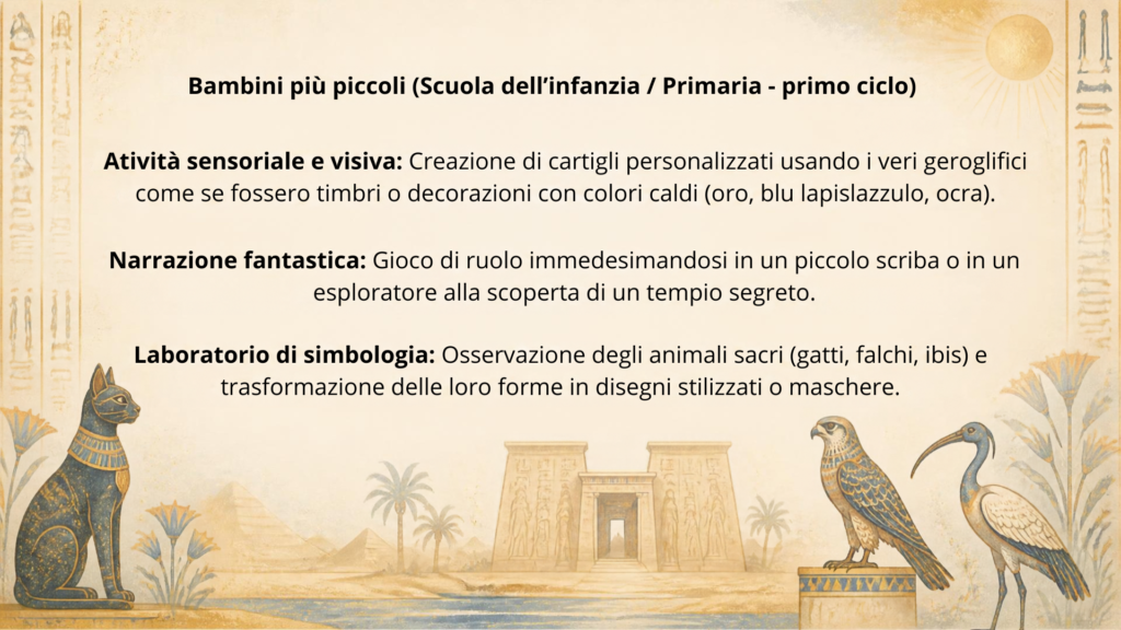 Arte Antico Egitto attività bambini